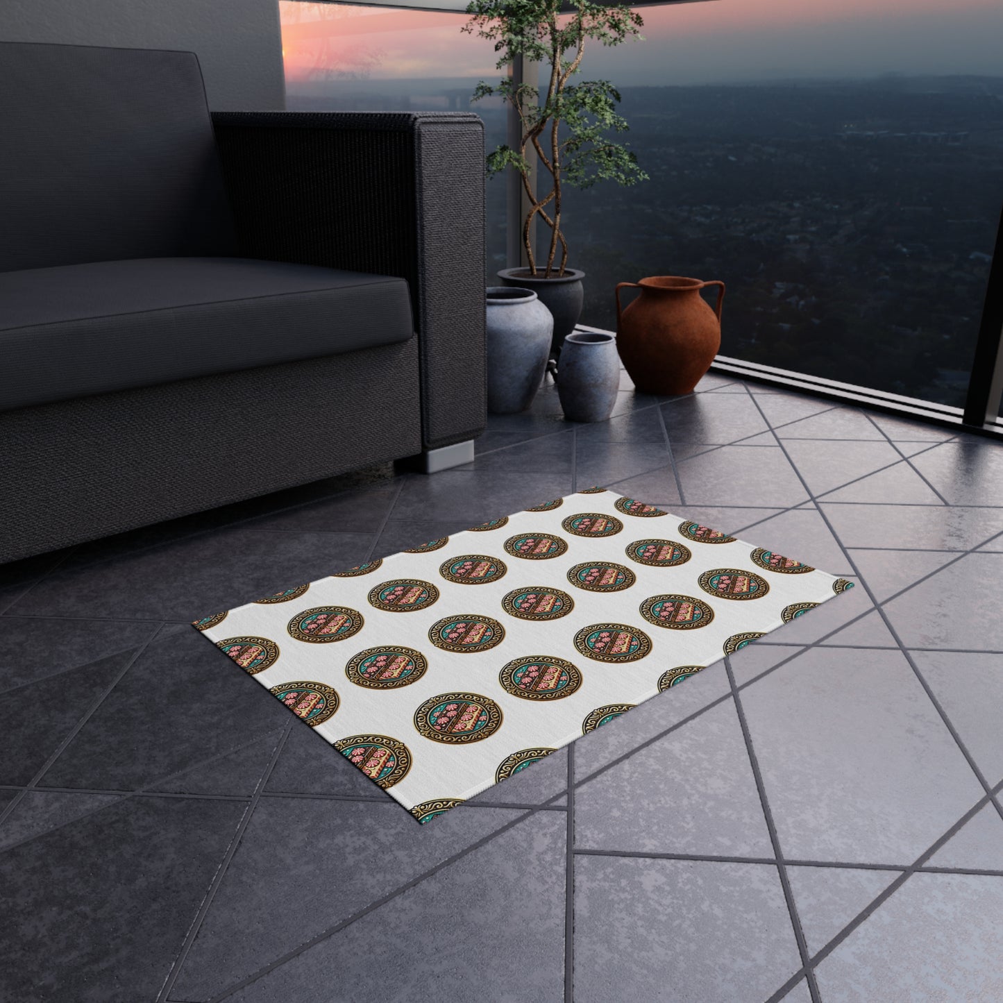 Peppermint bark Outdoor Rug