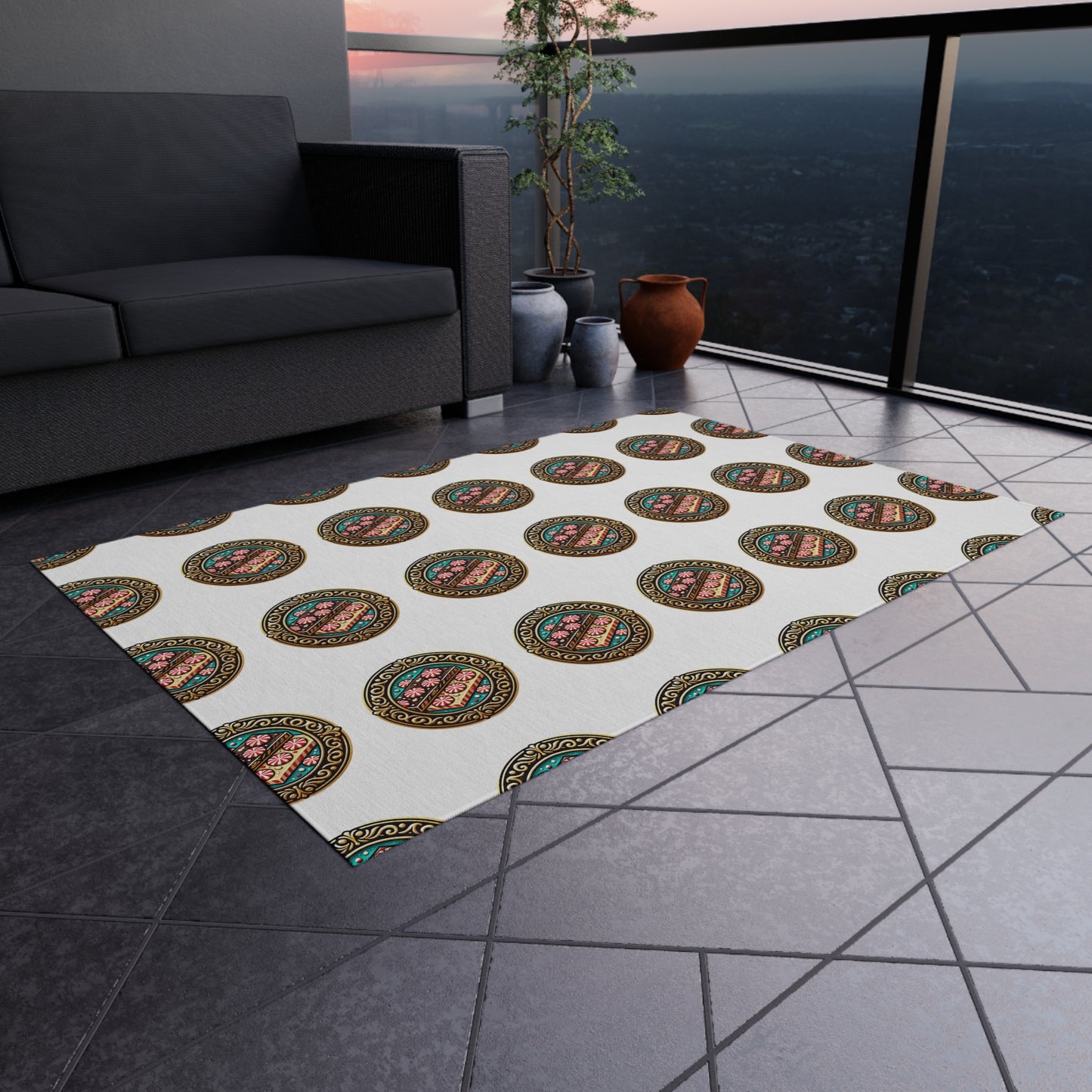 Peppermint bark Outdoor Rug