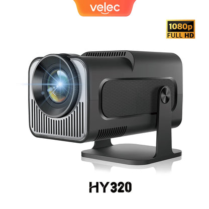 Velec HY320 Mini Projector Upgrade 4K Android 11 WiFi 6 BT 5.0 Allwinner H713 Home Outdoor Portable Projector HY320 MINI