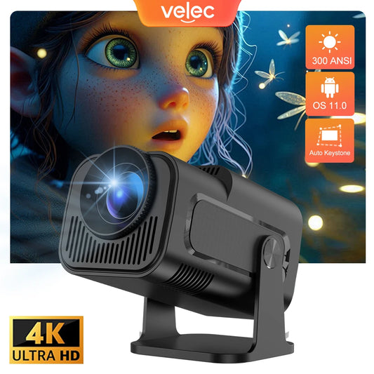 Velec HY320 Mini Projector Upgrade 4K Android 11 WiFi 6 BT 5.0 Allwinner H713 Home Outdoor Portable Projector HY320 MINI