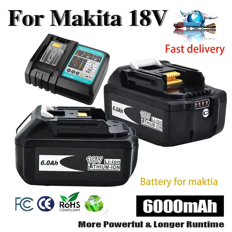 MAKITA ORIGINAL Lithium Ion Rechargeable Battery 18V6.0Ah